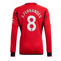 Manchester United Bruno Fernandes #8 Kotipaita 2023-24 Pitkähihainen